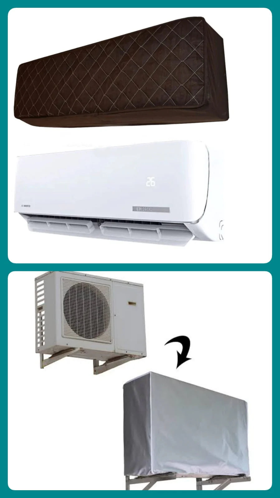 Printed Waterproof Quilted AC Cover indoor + outdoor