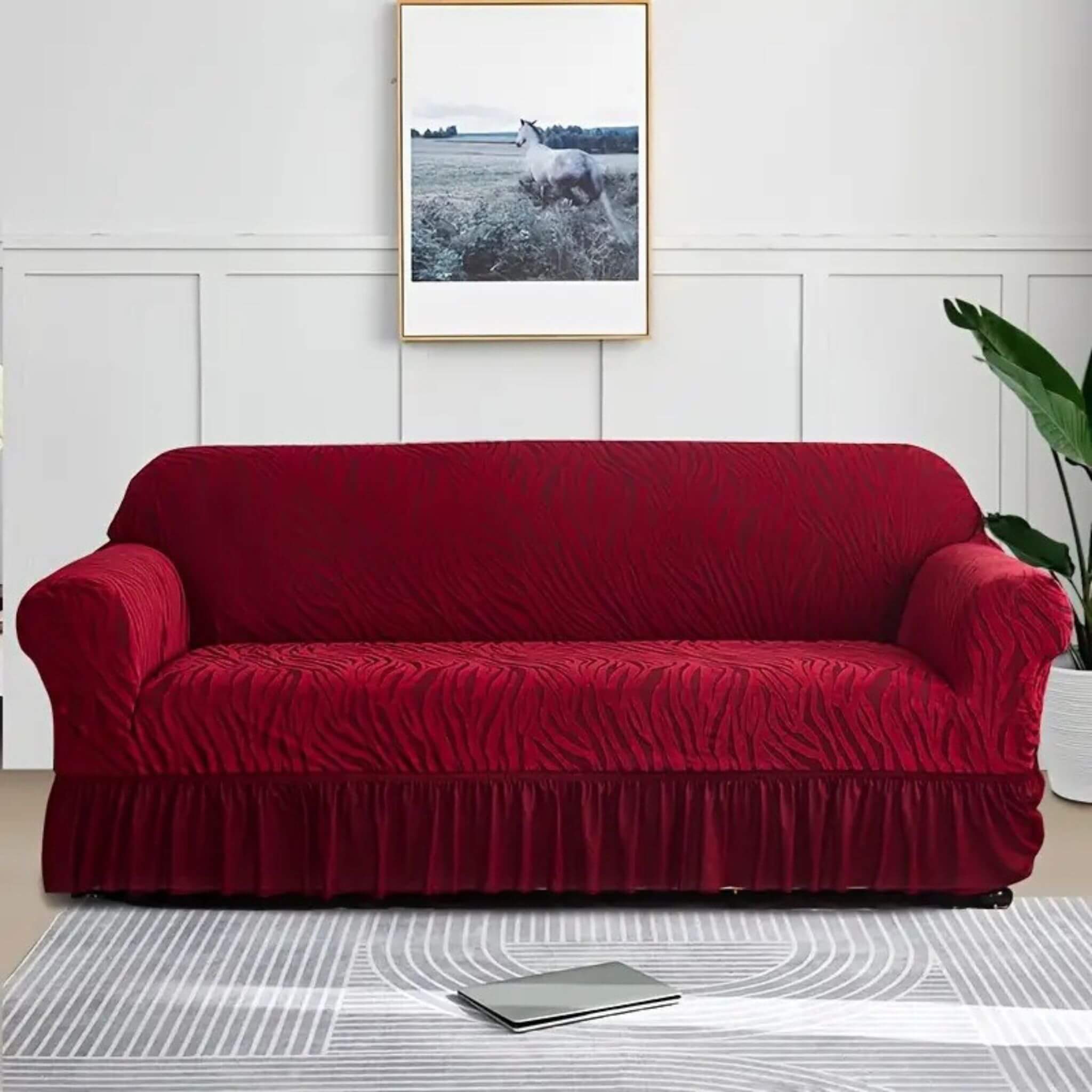 Zebra Velvet Sofa Covers