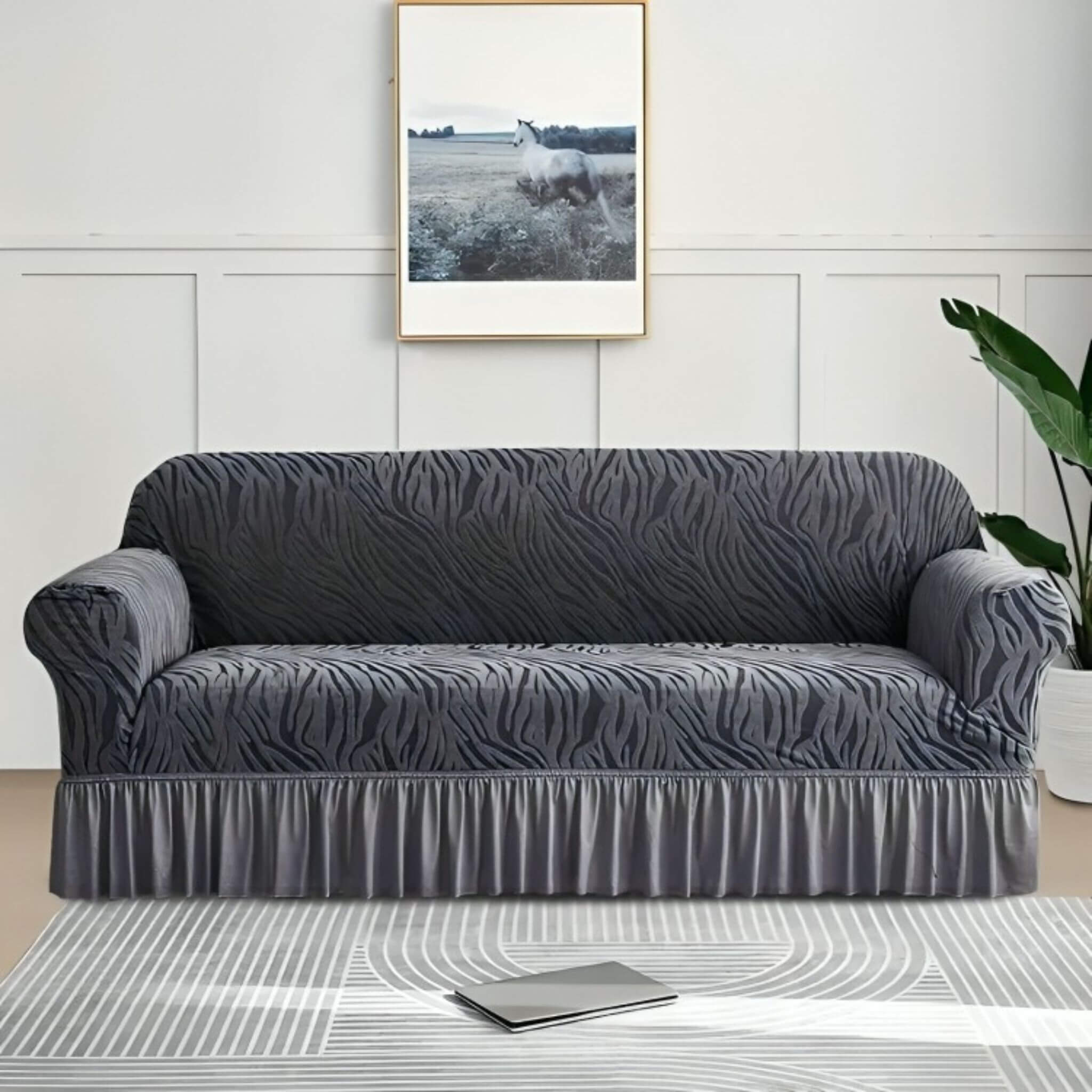Zebra Velvet Sofa Covers