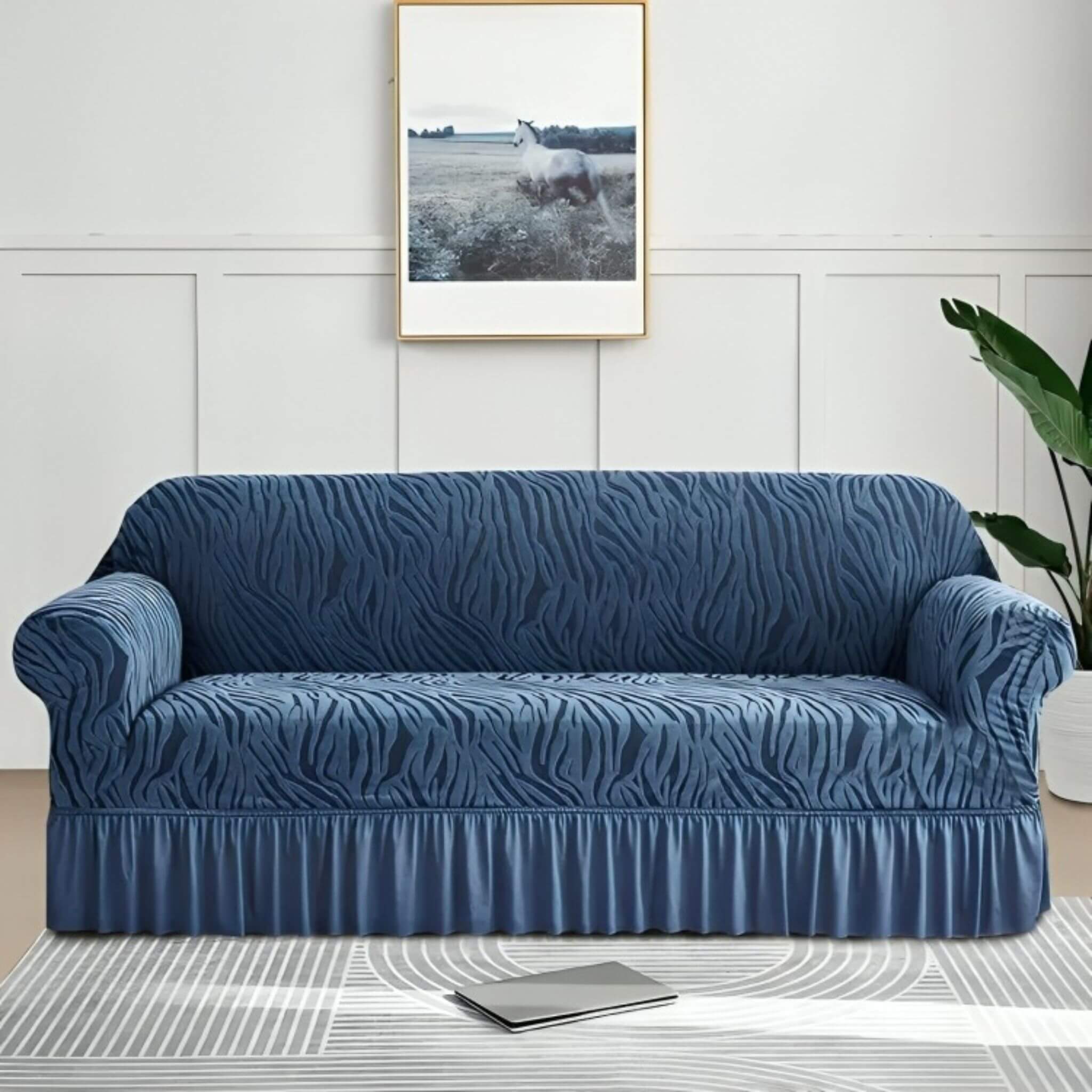 Zebra Velvet Sofa Covers