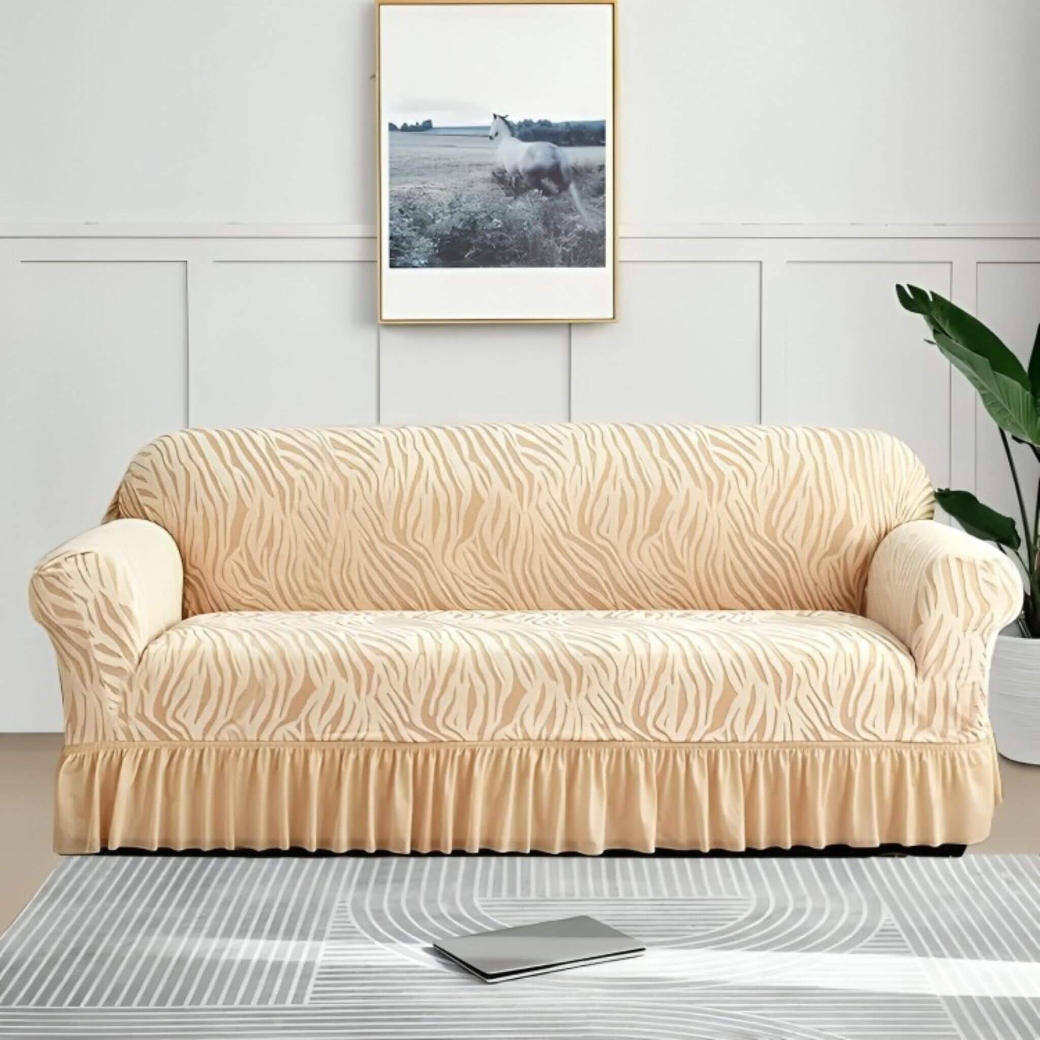 Zebra Velvet Sofa Covers