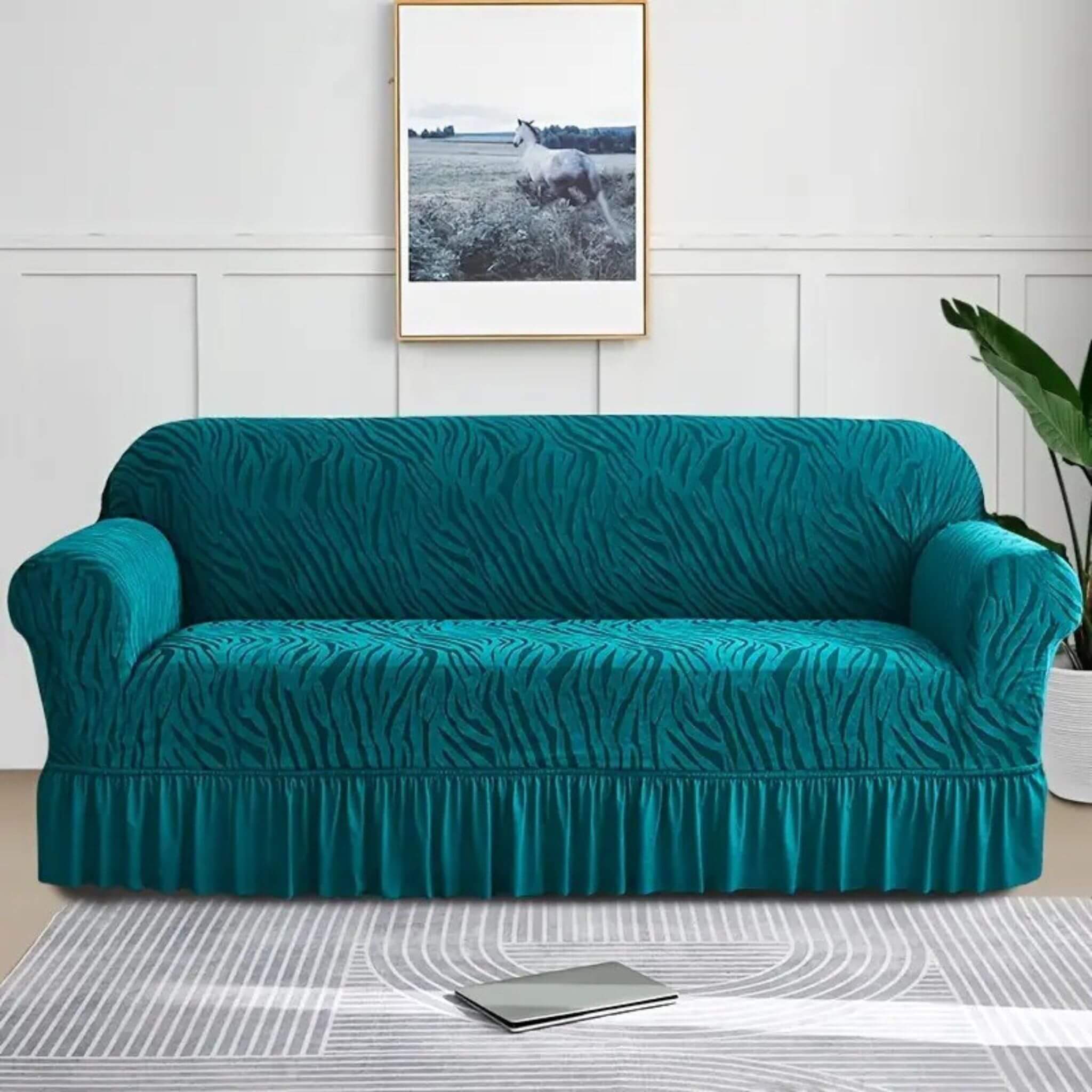 Zebra Velvet Sofa Covers